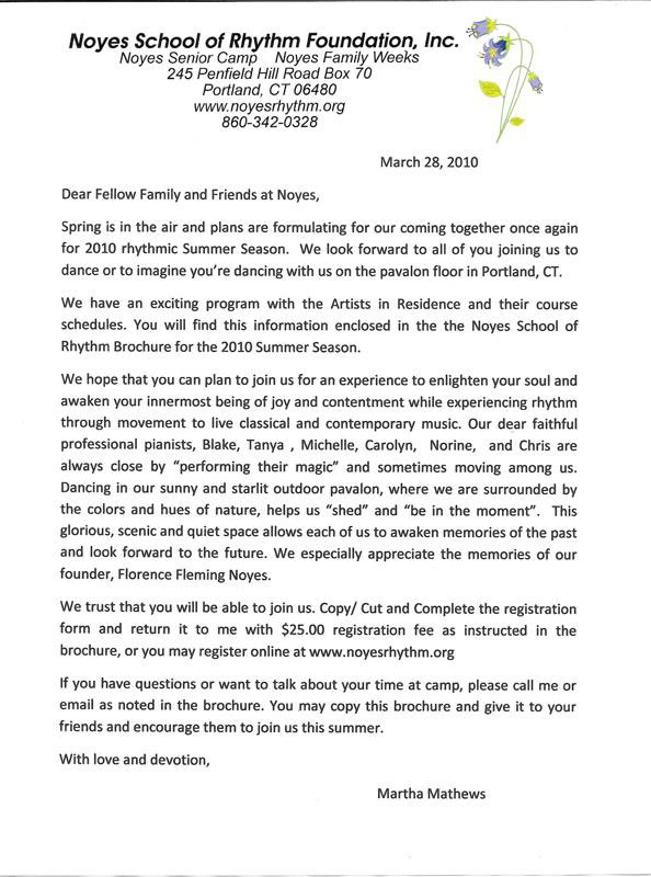 letter from Assistant Director